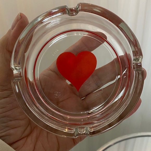 Vintage 80’s Set of Four Playing Bridge Card Suit Glass Ashtrays with Box - Picture 6 of 17